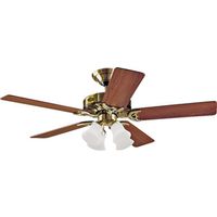 studio ceiling fan, 52in. antique brass