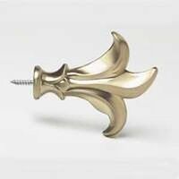 Leaf Curtain Rod Set, 36in.-66in. Brass