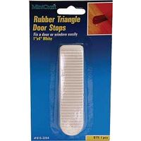 White Wedge Door Stop, 4 x 1"