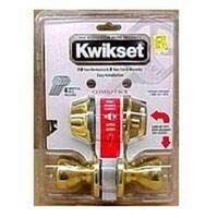Combo Polo Double Cylinder Deadbolt & Entry Lockset, Antique Brass