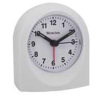 quartz alarm clock, white