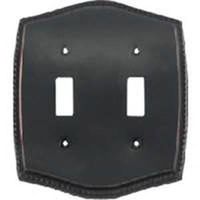 double switch plate, oil rubbed bronze