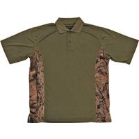 Camouflage Golf Shirt, 3X-Large Brown