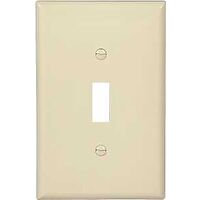 One Gang Toggle Switch Plate, Almond