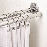 double shower rod, 72in. chrome