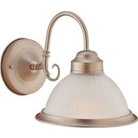 one light wall scone, brushed steel