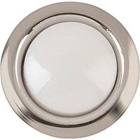 8235152 - SLVR RIM/WHT LIGHTED BUTTON