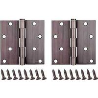 Square Corner Door Hinge, 4in. x 4in. Nickel