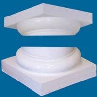 tuscan cap & base set, 8in. white