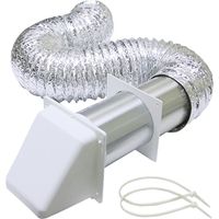 white preferred dryer hood kit, 4in. x 5  