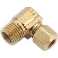 1/4in. compression x 1/2in. mip brass elbow