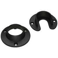 Closet Pole Socket Flange Set, Oil Rubbed Bronze