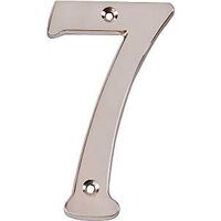 house number 7, 4in. satin nickel