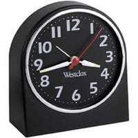 clarion keywound alarm clock, black