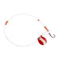 TACKLE SPNR W/HK NO6 WHT & RED