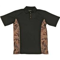 Camouflage Golf Shirt, Large Black