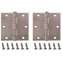 Square Corner Door Hinge, 3 1/2in. x 3 1/2in. Steel