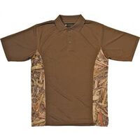 Camouflage Golf Shirt, 2X-Large Brown