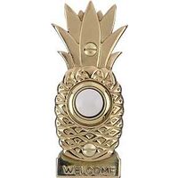 chime button pineapple brass 