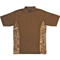 Camouflage Golf Shirt, Medium Brown