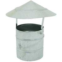galvanized roof cap, 4in.