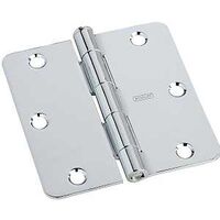 round corner hinge, 3 1/2in. chrome