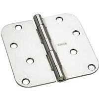 round corner hinge, 4in. x 4in. chrome