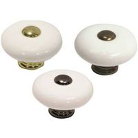 8446213 - 1-3/8 WHT CERAMIC KNOB W/AB