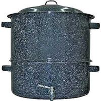 covered steamer with faucet, 19 qt