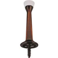 rigid door stop antique brass, 3in.
