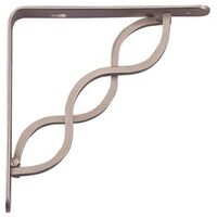 Decorative Shelf Bracket, 6in. x 6in. Satin Nickel