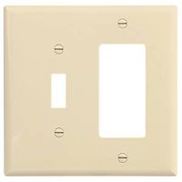 toggle & decorator switch wall plate, almond