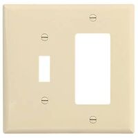 Toggle & Decorator Switch Wall Plate, Almond