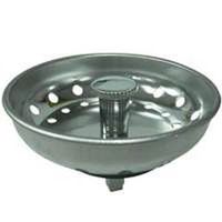 basket strainer with peg post, stainless steel
