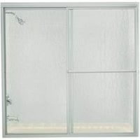 bypass sliding shower doors, 60in. silver