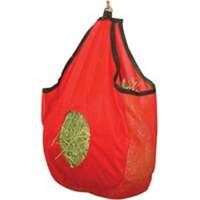 Horse Hay Bag with Mesh Gussett, Red