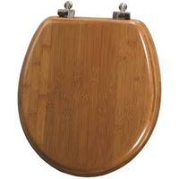 TOILET SEAT ROUND SOLID BAMBOO