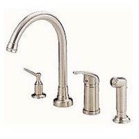 kitchen faucet stainless steel with hi spout & soap dispenser