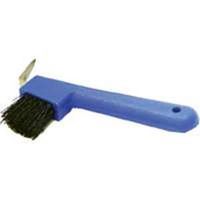 hoof pick with brush, blue