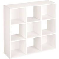 nine compartment closet organizer, 35 7/8in. x 35 7/8in. x 11 5/8in. white
