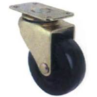 rubber wheel plate caster, 2in.