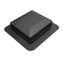 ROOF LOUVER BLACK SQUARE TOP  