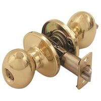 Egg-Shape Entry Knob, Polished Brass