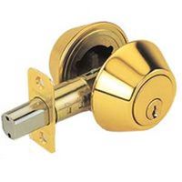 Bright Brass Double Cylinder Deadbolt K3