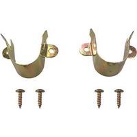 8743619-CLOSET POLE BRACKETS STN BRASS