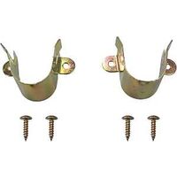 Closet Pole Brackets, Satin Brass