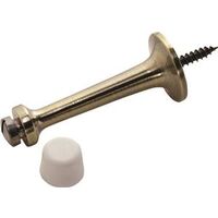 heavy duty rigid door stop antique brass