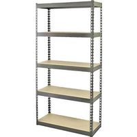 five shelf storage rack, 12in. x 30in. x 60in. black