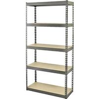 five shelf storage rack, 12in. x 30in. x 60in. black