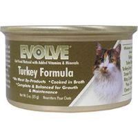 evolve canned cat food, 3 oz turkey